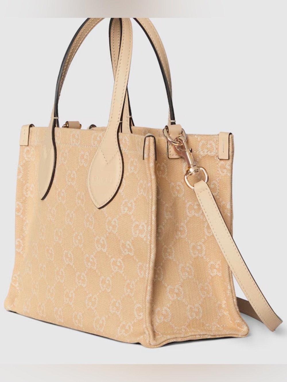 GUCCI DENIM OPHIDIA MEDIUM TOTE BAG NWT - Picture 7 of 15